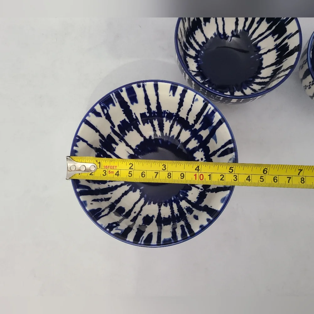 West Elm Indigo Tie-Dye Nesting Bowls (Set of 3)